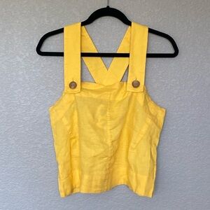 Everlane Yellow Linen Tank Top